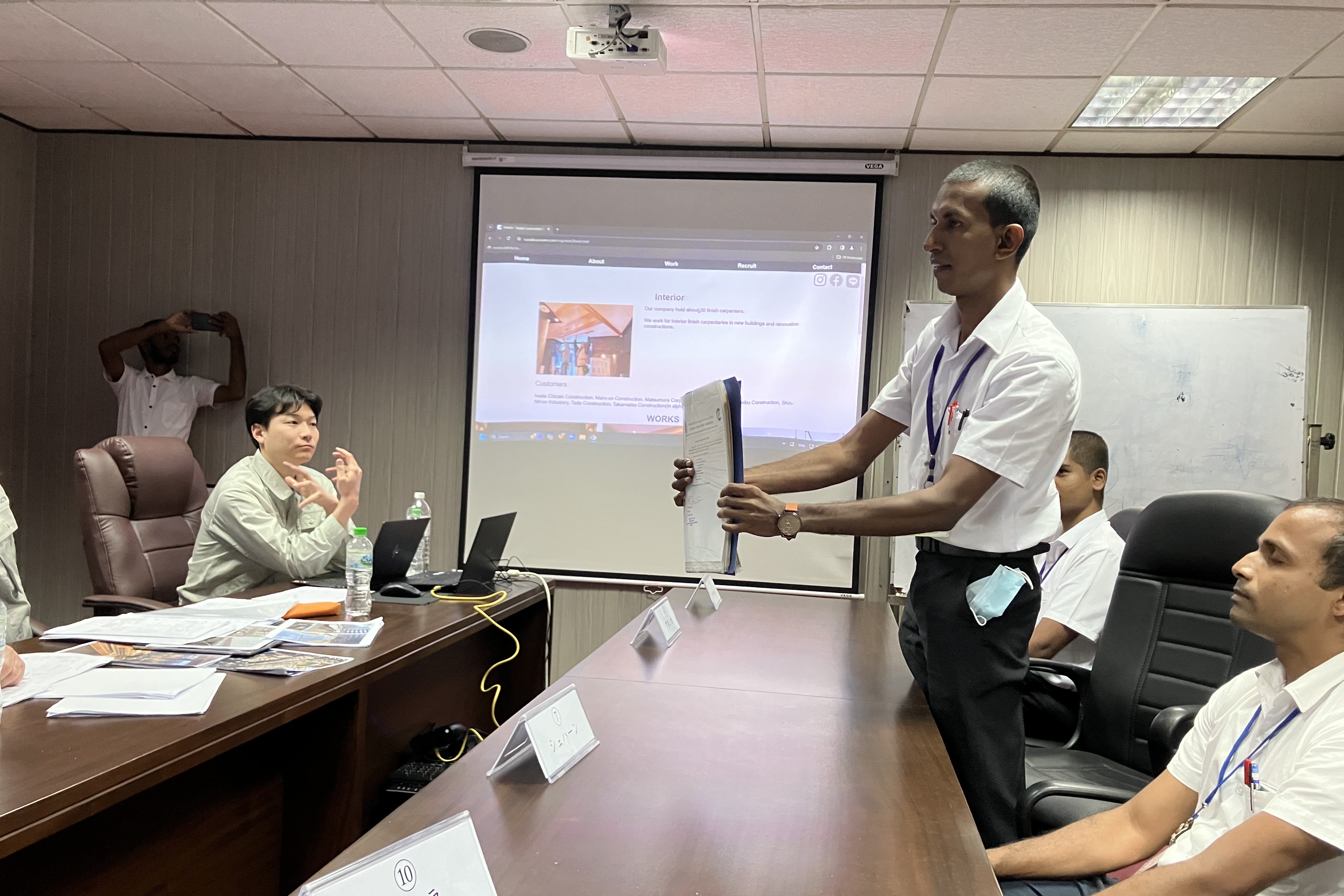 現地面接の様子